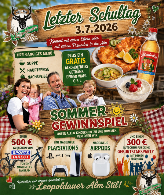 📚LETZTER SCHULTAG📚 XXL GEWINNSPIEL am FR 03.07.2026 von 11:00 bis 21:00 UHR
