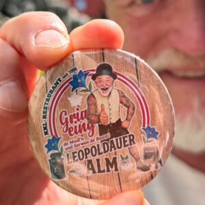 Leopoldauer Alm Fridge Magnet “Logo Griaß eing”