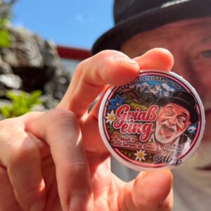 Leopoldauer Alm fridge magnet “Logo Griaß eing 2”