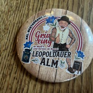 Imán de nevera Leopoldauer Alm Logo Bienvenido 3